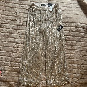 High waisted sequins cropped trouser pants from Express.